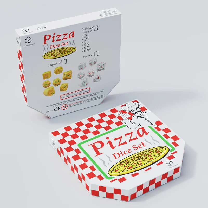 Pizza Dice Set Margherita & Pepperoni