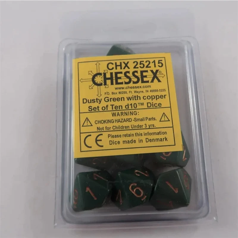 Chessex Opaque Dusty green 10 x W10 Set