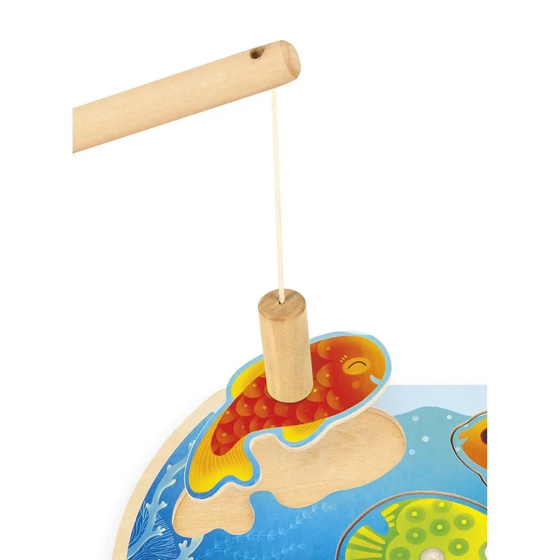 Magnet-Angelpuzzle Fischglas – Angelspiel ab 18 Monaten – Janod