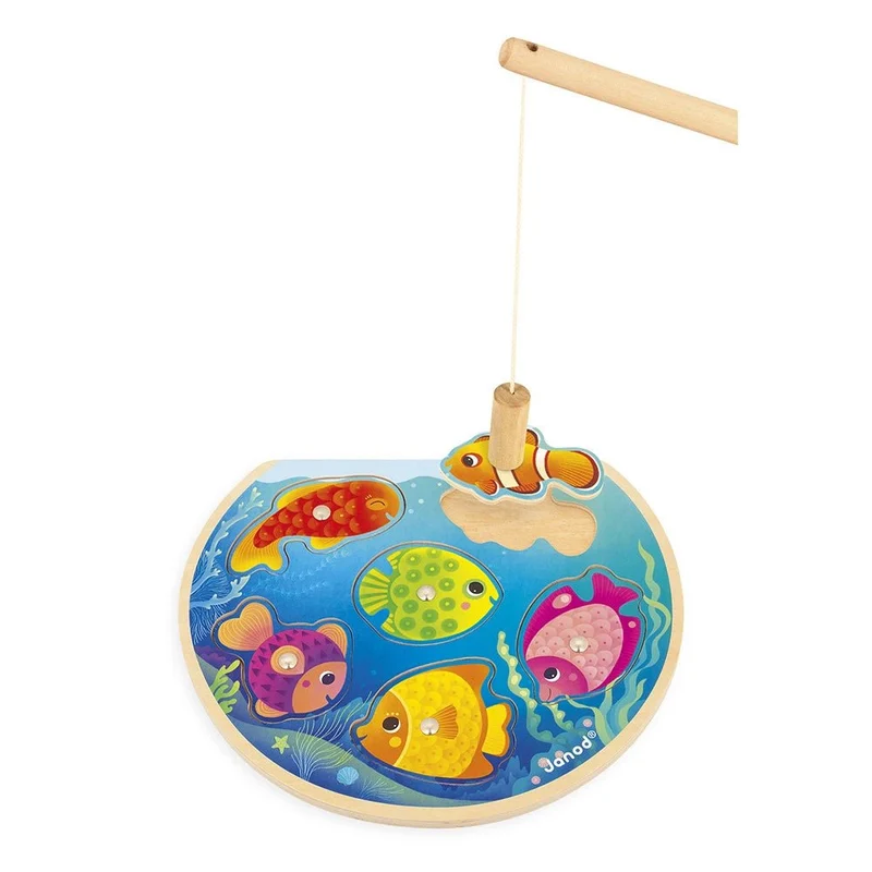 Magnet-Angelpuzzle Fischglas – Angelspiel ab 18 Monaten – Janod