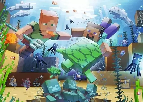 Puzzle 1000 Teile - Minecraft Mosaic
