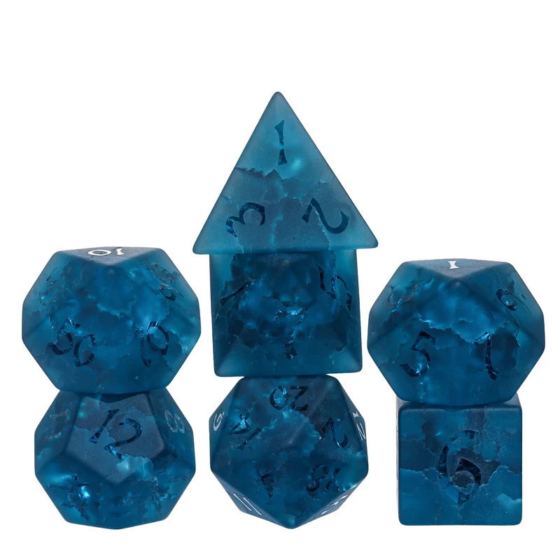 Glaswürfel Frosted Lightning Blue