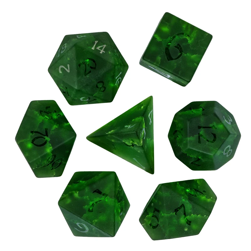 Glaswürfel Frosted Lightning Green