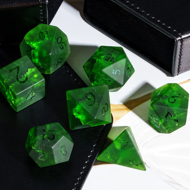 Glaswürfel Frosted Lightning Green