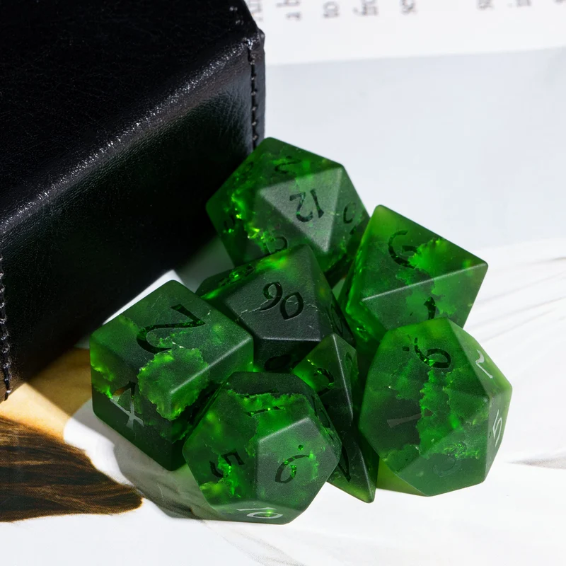 Glaswürfel Frosted Lightning Green