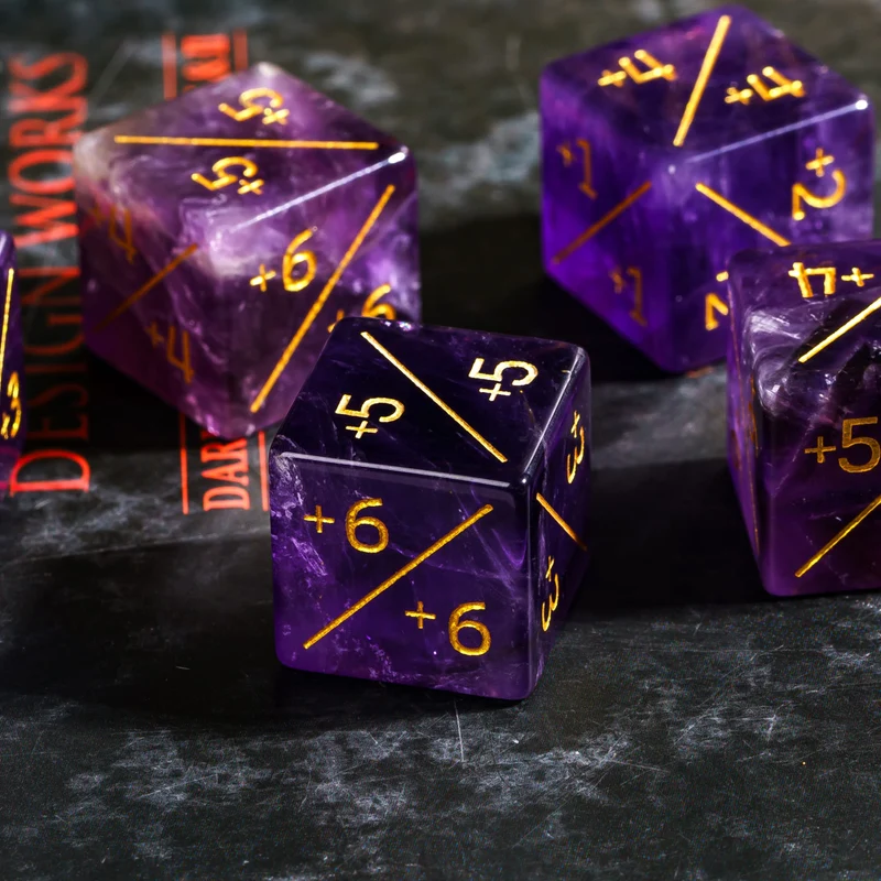 Amethyst D6 Counter-Würfel
