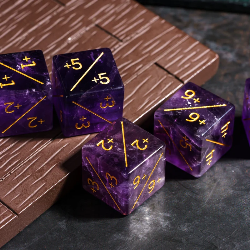 Amethyst D6 Counter-Würfel