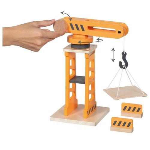 Drehkran aus Holz mit Absperrbarken – Goki