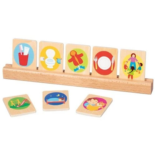 Tagesroutinekarten-Set aus Holz – Goki