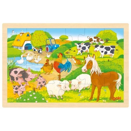 Einlegepuzzle Bauernhof & Zoo – Goki