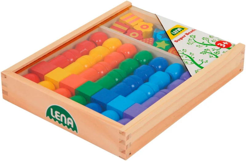 Holzfädelperlen Super Beads FSC – Simm Spielwaren