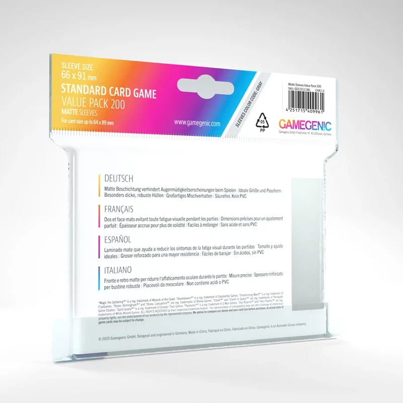 Standard Sleeves Value Pack (200)