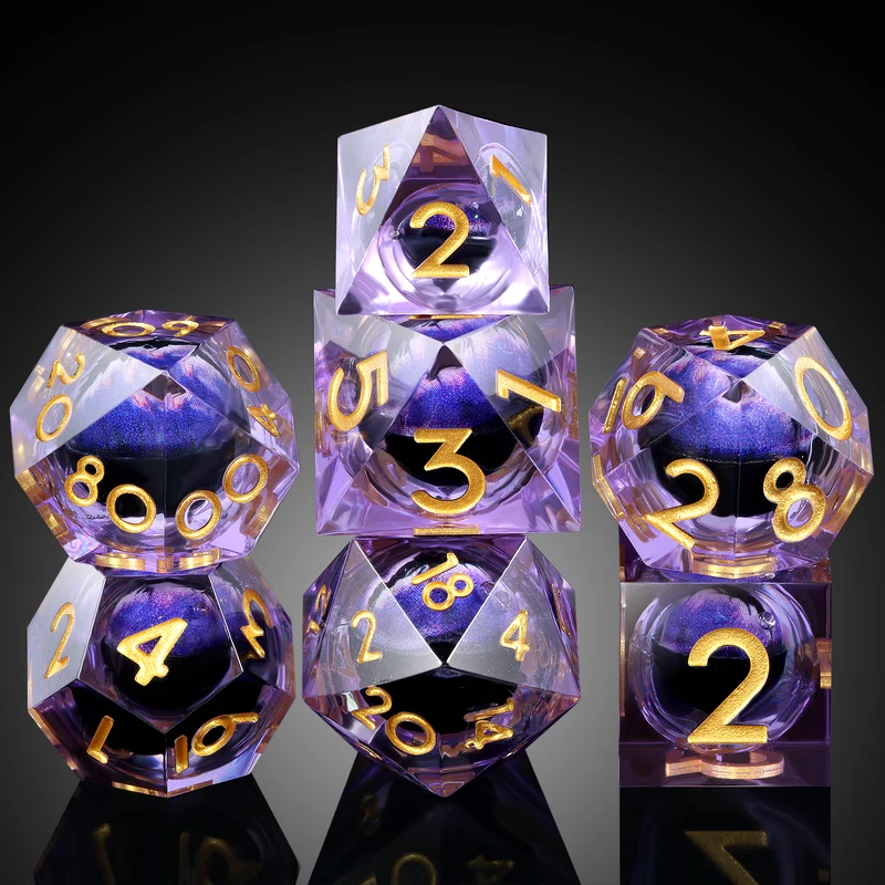 Amethyst Dragon Eye Flüssigwürfel Set