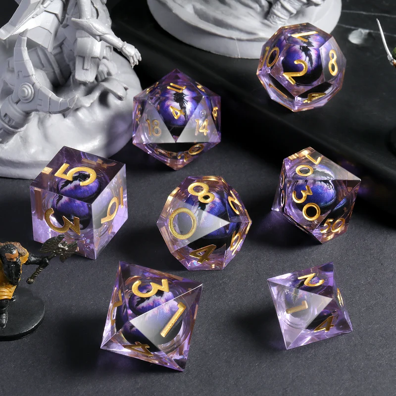 Amethyst Dragon Eye Flüssigwürfel Set