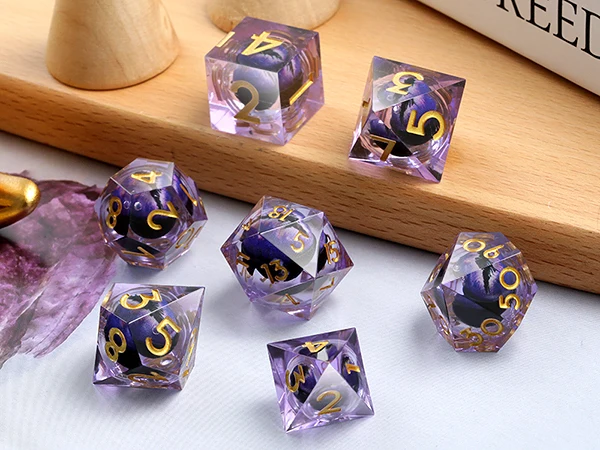 Amethyst Dragon Eye Flüssigwürfel Set