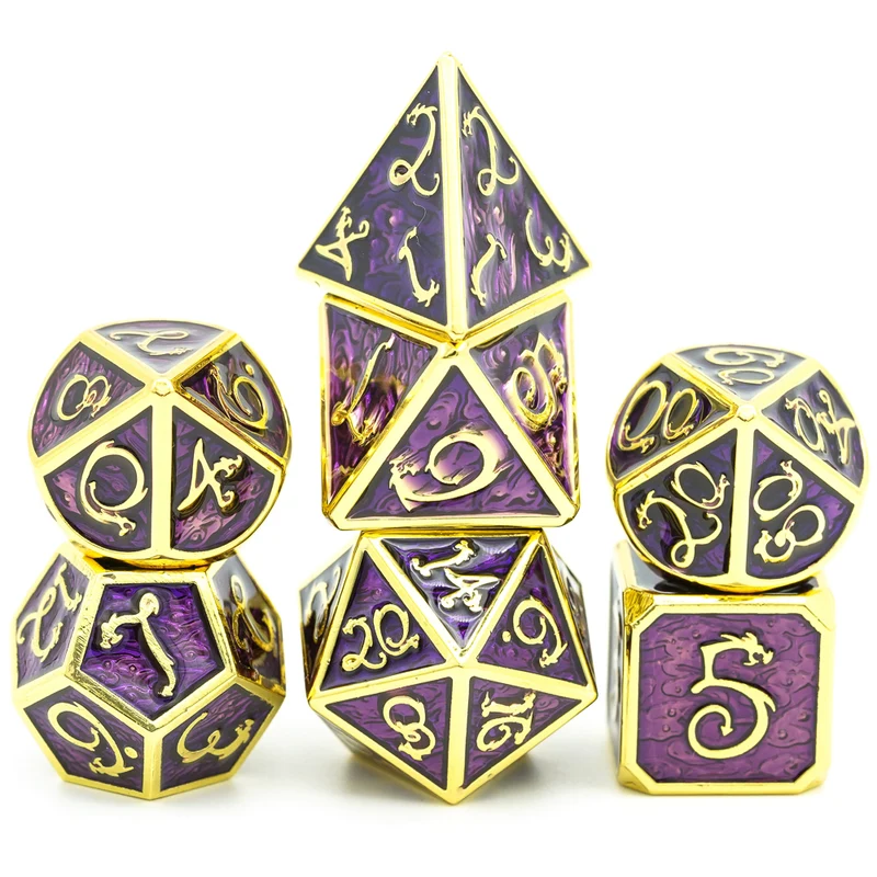 Drachenwürfel Purple & Gold