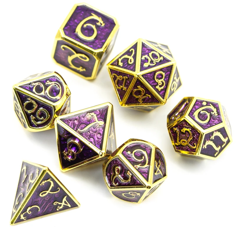 Drachenwürfel Purple & Gold