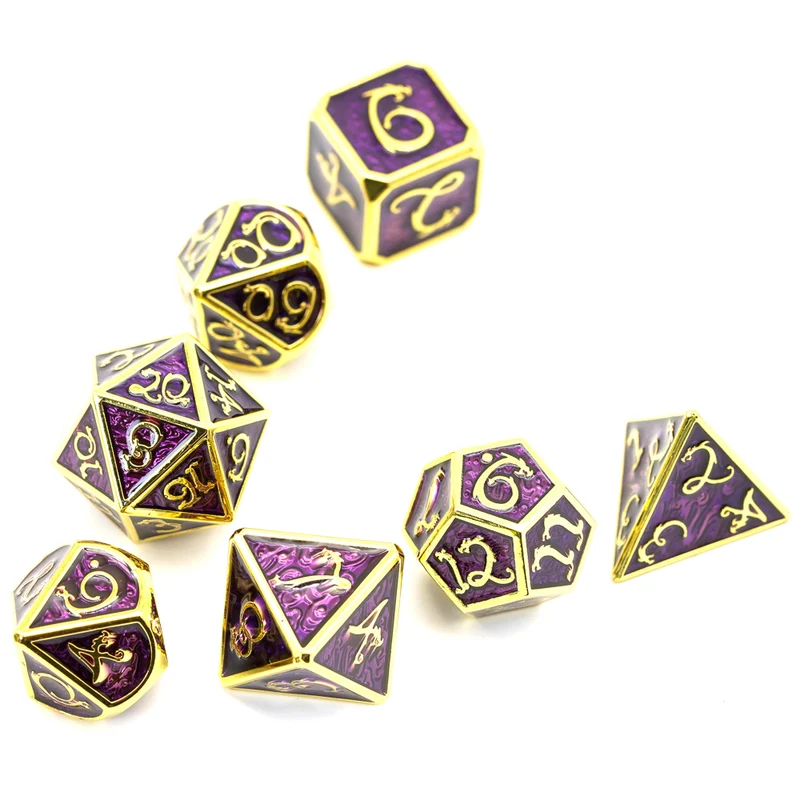 Drachenwürfel Purple & Gold