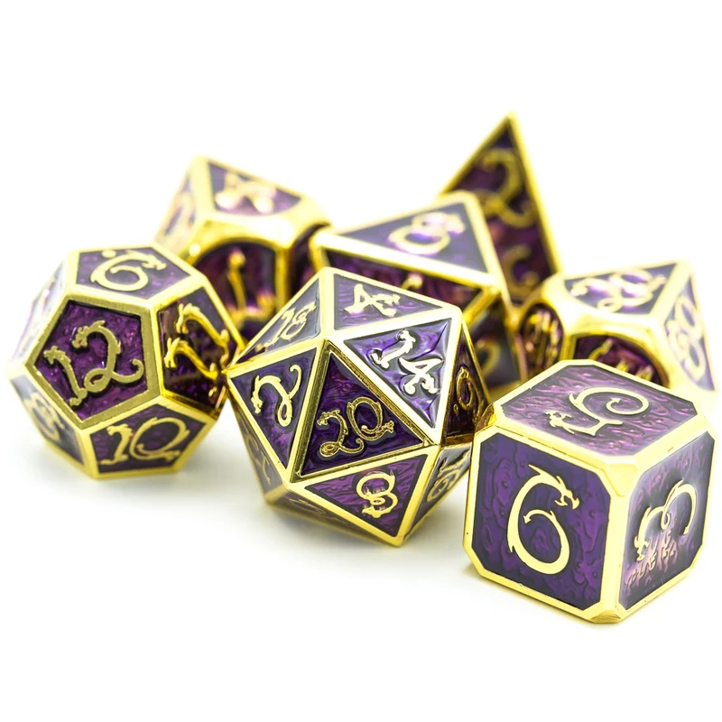 Drachenwürfel Purple & Gold