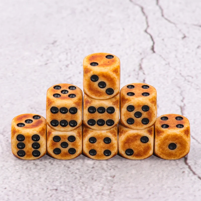36x Antique Mini D6 (12 mm)