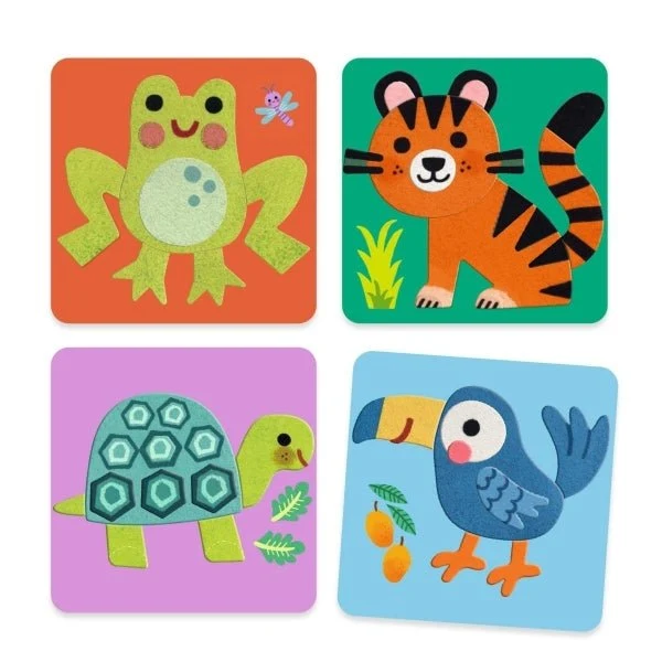 Weiche Filztiere Collage – Djeco