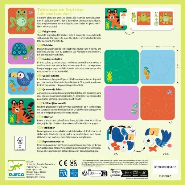 Weiche Filztiere Collage – Djeco