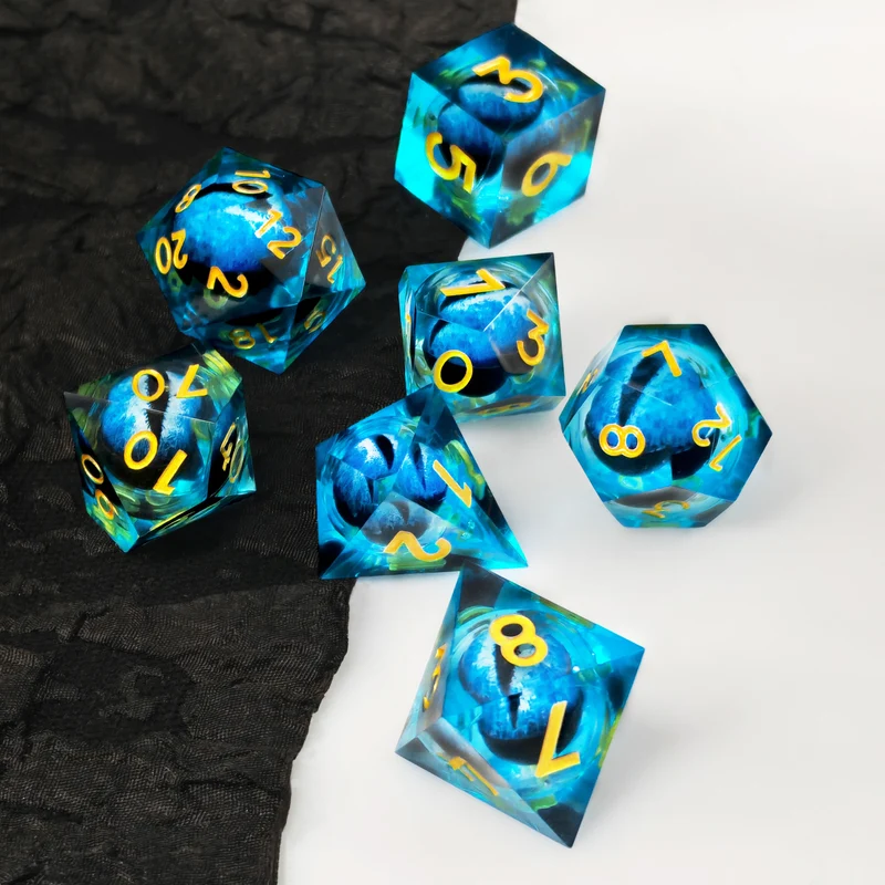 Sapphire Dragon Eye Flüssigwürfel Set