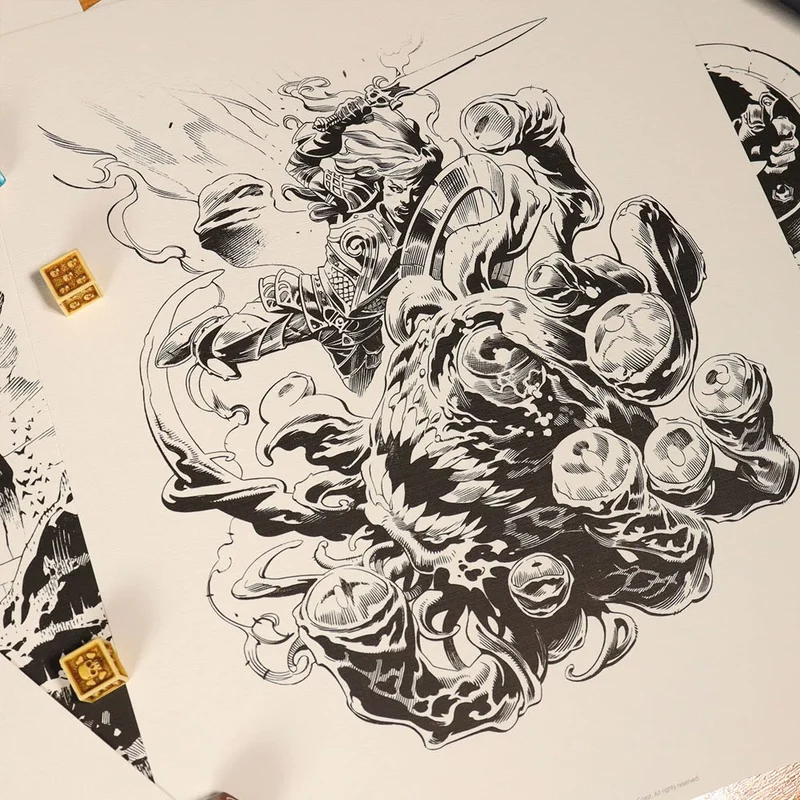 D&D limitiertes Kunstdruck Set (7-teilig)
