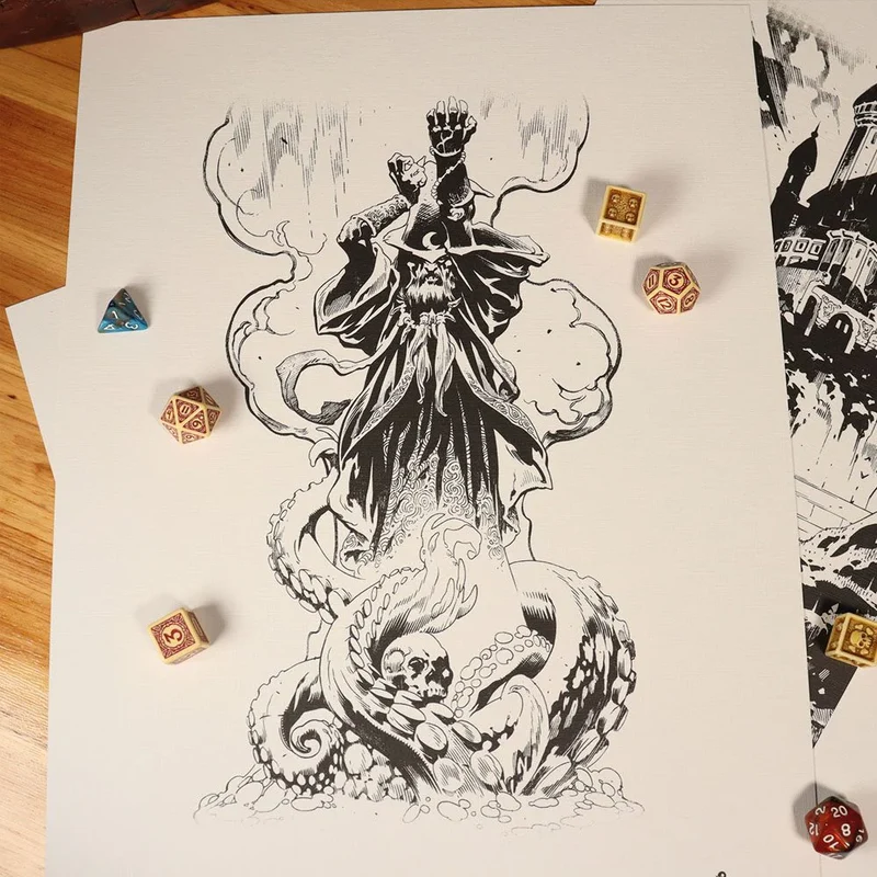 D&D limitiertes Kunstdruck Set (7-teilig)
