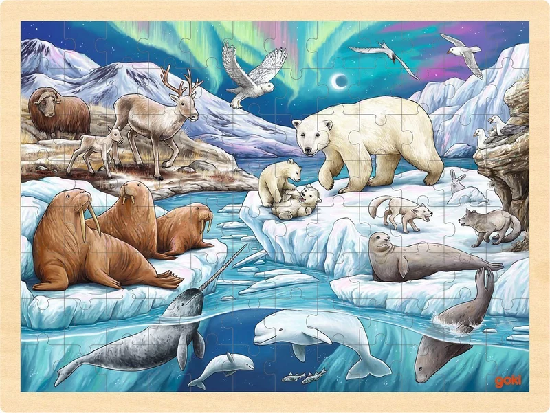 Einlegepuzzle Polarnacht – Arktis Holzpuzzle