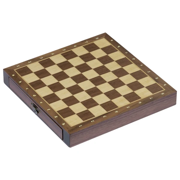 Magnetisches Schachspiel aus Holz mit Schubladen