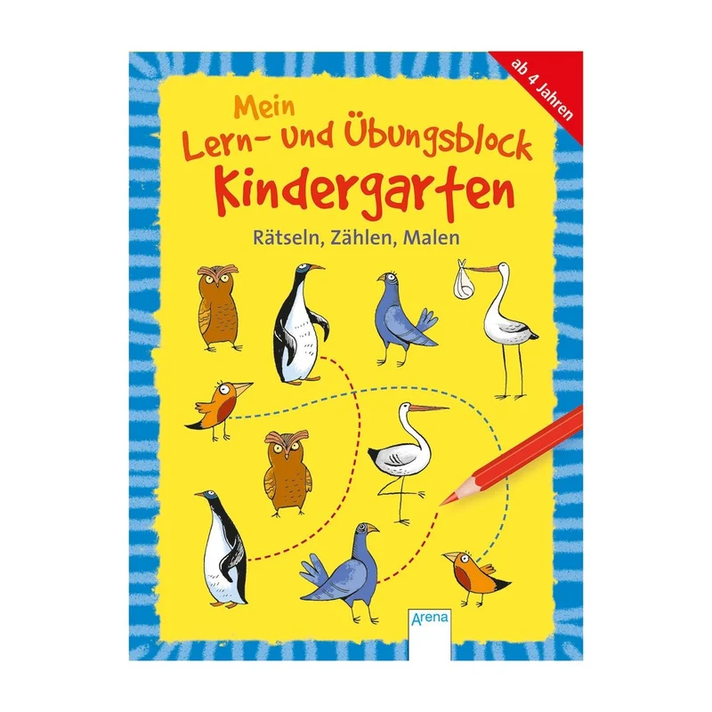 Kindergartenblock Rätseln Zählen Malen ab 4 Jahren – Arena