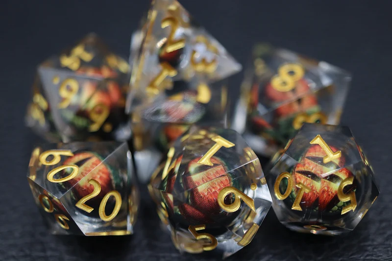 Dragon Eye Red Flüssigwürfel Set
