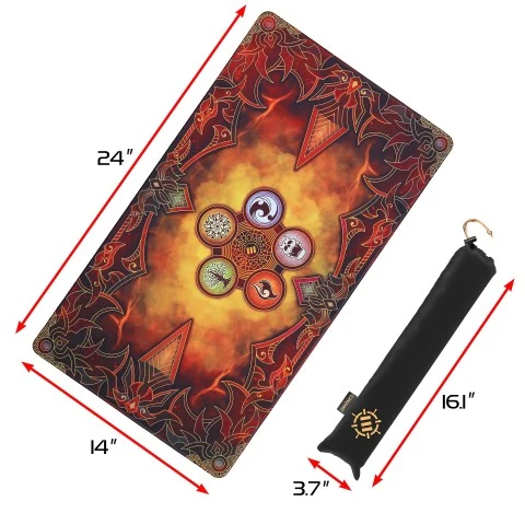 TCG Playmat mit gestickten Rändern