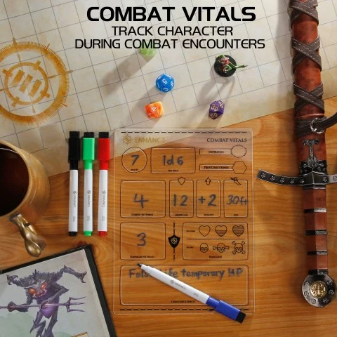 Acryl Charakterbogen-Set für DnD 5e