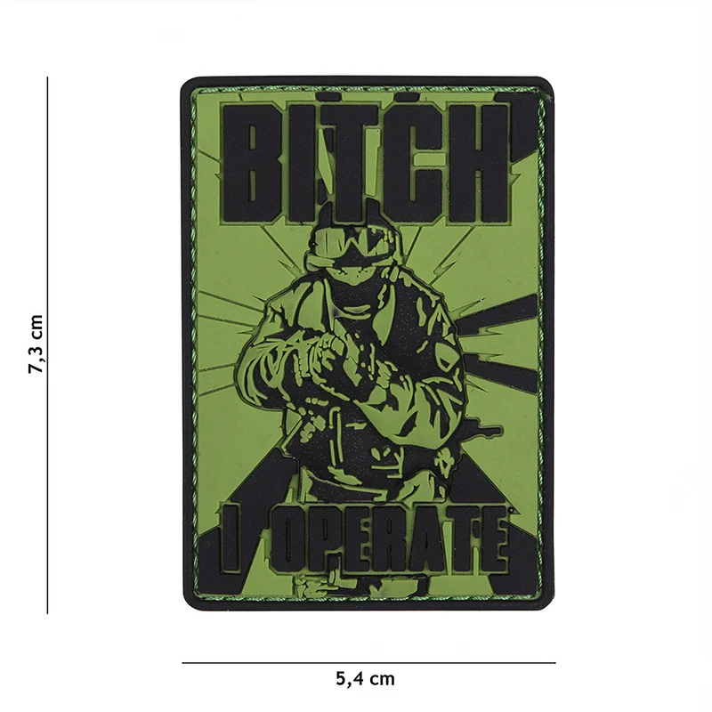 Patch 3D PVC Bitch grün