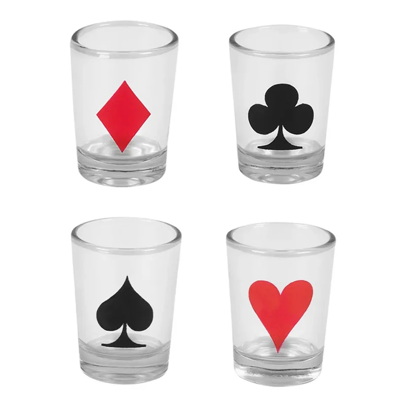 Farbiges Trinkspiel „Poker“, 3-teilig