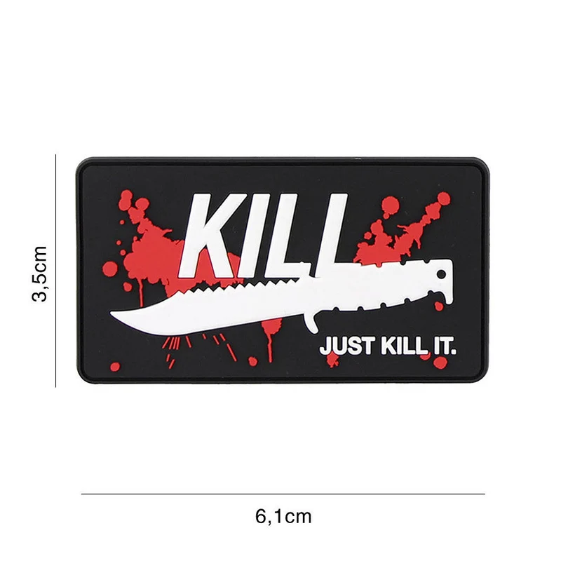 Patch 3D PVC Just kill it red