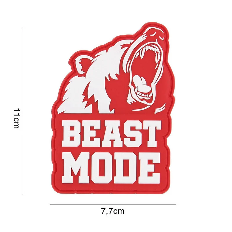 Patch 3D PVC Beast mode red