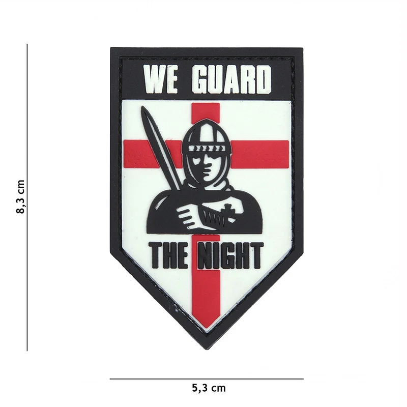 Patch 3D PVC We guard the night weiss
