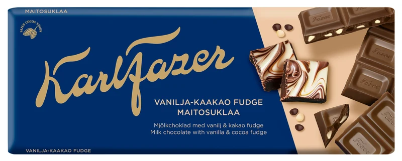 Karl Fazer Vanilla-kaakao suklaalevy 180 g