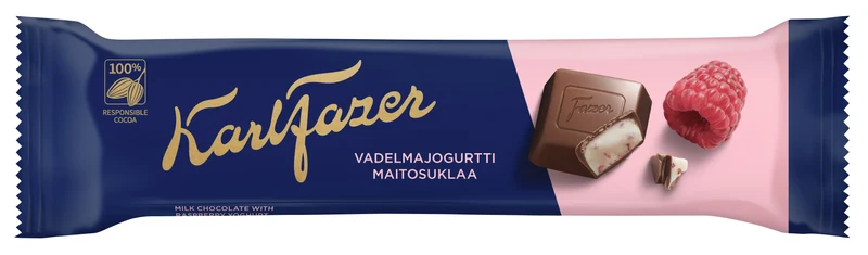 Karl Fazer vadelmajogurtti suklaapatukka 37g