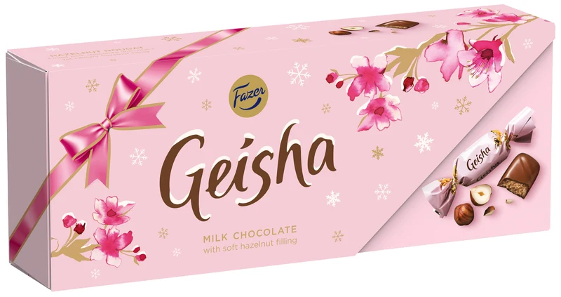Fazer Geisha hasselpähkinänougat suklaakonvehti 250g