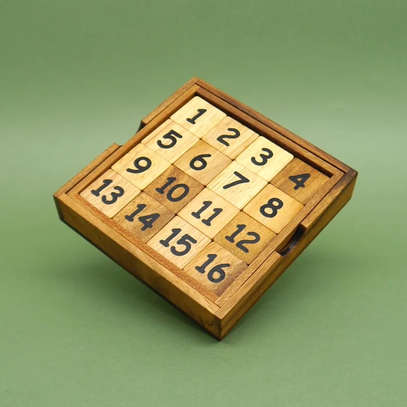 RUTSCHENDE 15 - nostalgisches Schiebepuzzle