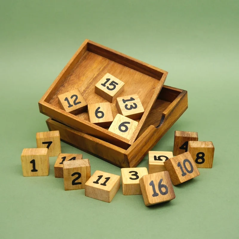 RUTSCHENDE 15 - nostalgisches Schiebepuzzle