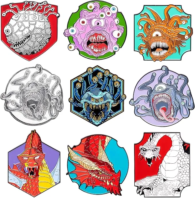 D&D Monster Mystery Pins