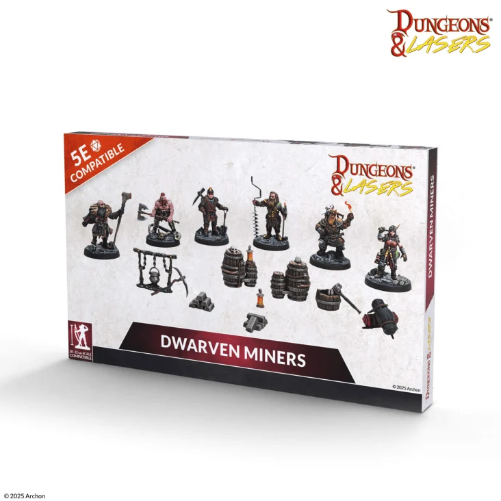 Dungeons & Lasers - Dwarven Miners (unbemalt)