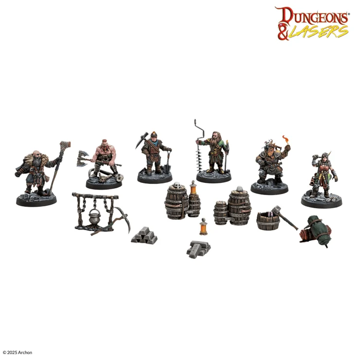 Dungeons & Lasers - Dwarven Miners (unbemalt)