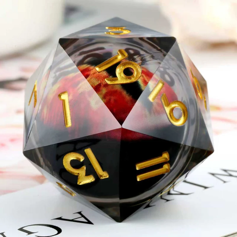Bloody Ruby Dragon Eye - XL D20 (33 mm)