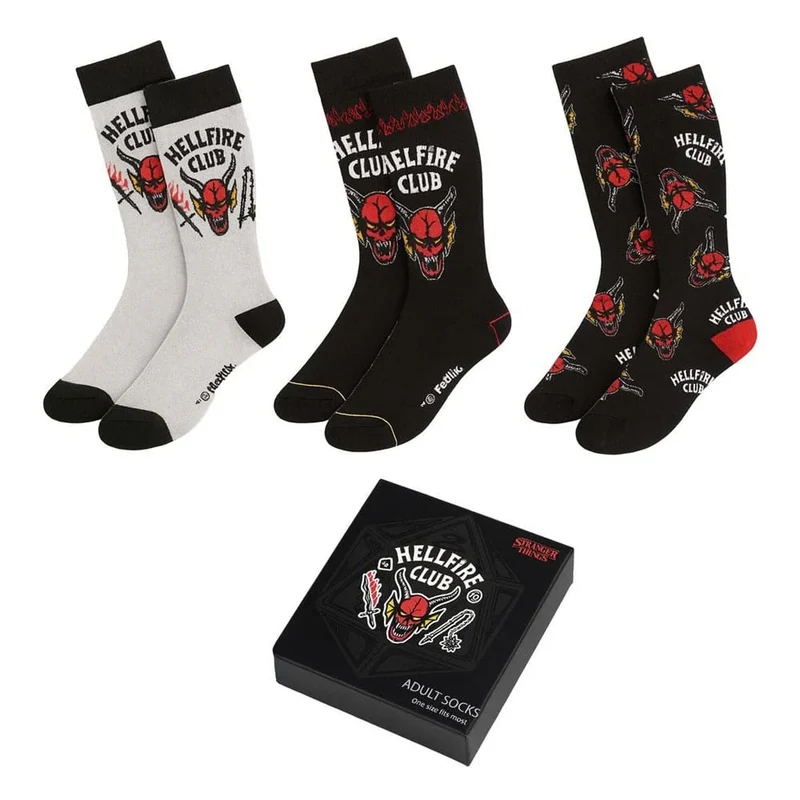 Stranger Things – Hellfire Club Socken-Set (3 Paar)